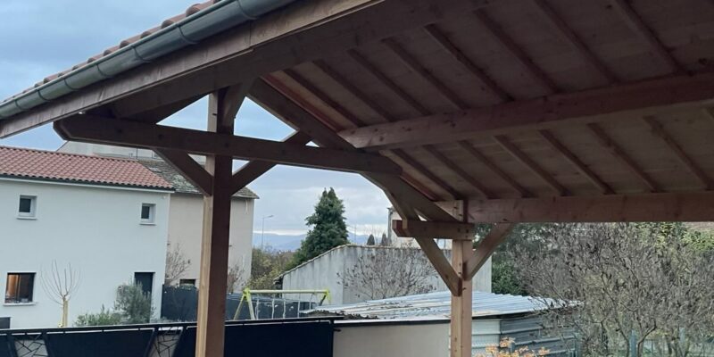 carport 2 pans assymetriques